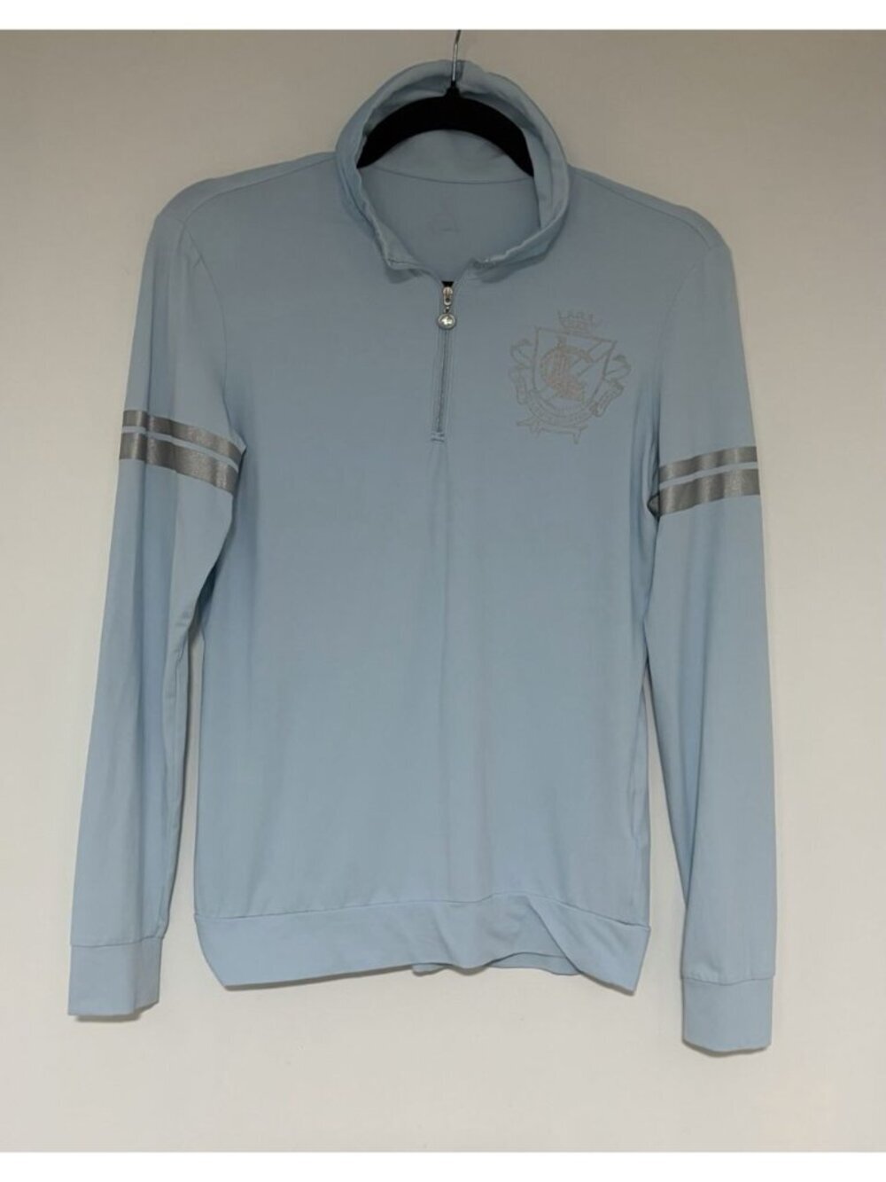 Louis Castel Women’s Blue 1/4 Zip Pullover Size Small